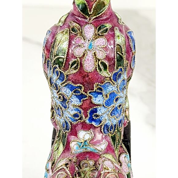 Cat Kitten Lovers 6" x 2 1/4" Ceramic Pink Multicolor Wood Base Home Decor - Picture 12 of 15